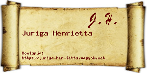 Juriga Henrietta névjegykártya