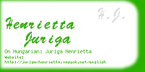 henrietta juriga business card